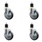 Service Caster 5'' Thermoplastic Rubber Swivel 1-7/8'' Expanding Stem Caster Set with Brake, 4PK SCC-EX20S514-TPRB-TLB-178-4 - alternate 1